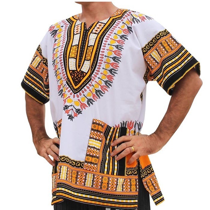 Amber yellow dashiki shirt