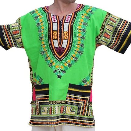 Light Green dashiki shirts-Baraka handicrafts