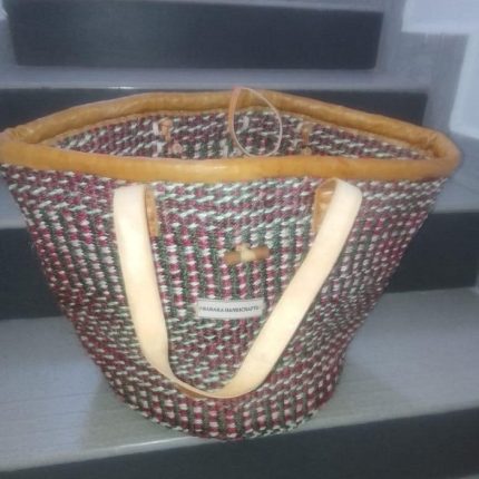 Maroon & Black Kiondo bag- Baraka handicrafts