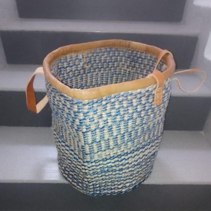 White & Blue Kiondo bag- Baraka handicrafts