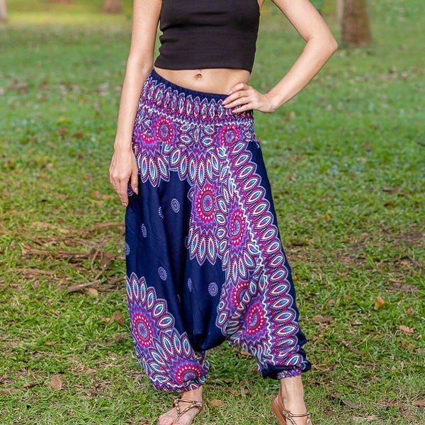 Blue Lotus Harem Pants in Canada- Baraka Handicrafts