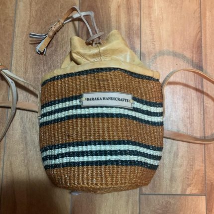 Brown handwoven kiondo bag in Canada