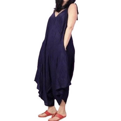 Dark Blue Jumpsuit in canada- Baraka Handicrafts