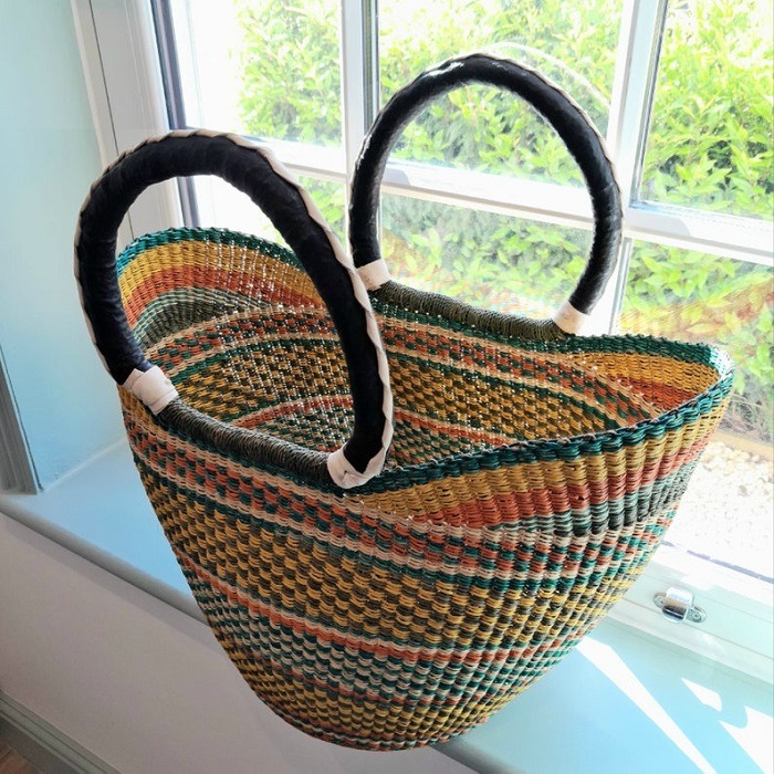 Multi- colored U Shopper basket in canada