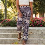 Nevy Blue fortune Thai Yoga Pants