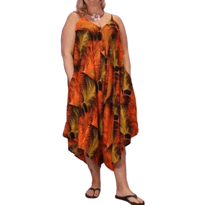 Orange black Jumpsuit in Canada -Baraka handicrafts