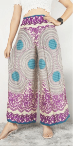 Purple sunflower print Palazzo Pants in Canada- Baraka handicrafts