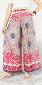 Scalet Red sunflower print Palazzo Pants in Canada- Baraka handicrafts